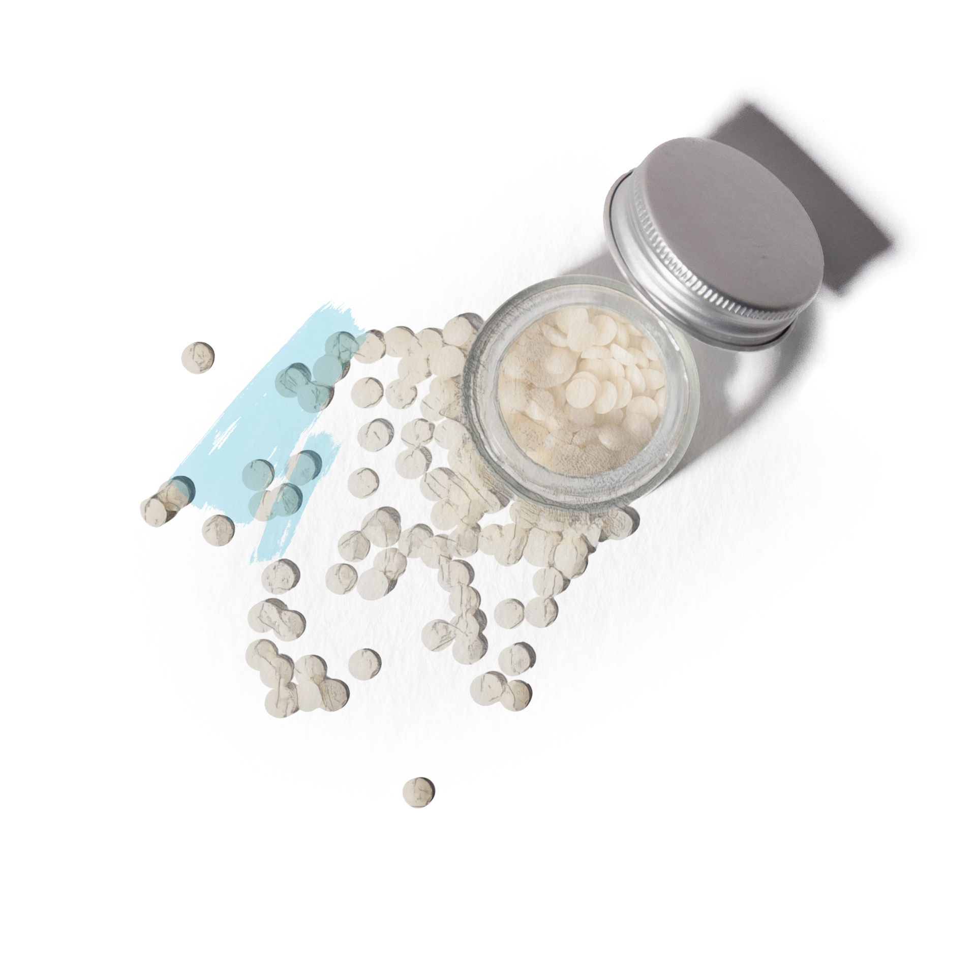 Abwax® Rhus Wax – ROELMI HPC A waxe with its container, plus a graphic detail in the brand identity color of ROELMI HPC