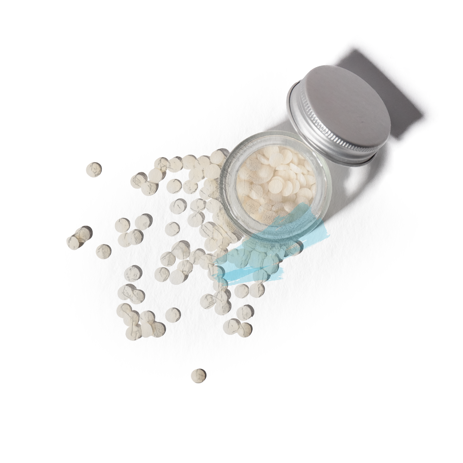 Abwax® Rice – ROELMI HPC A waxe with its container, plus a graphic detail in the brand identity color of ROELMI HPC