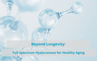 moleculars of hyaluronic acid with blue ligkt background